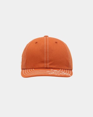 Stussy Low Pro Basic Stitch Strapback Caps Orange | Israel-38294