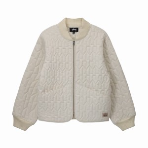 Stussy S Quilted Liner Jackets Beige | Israel-30415